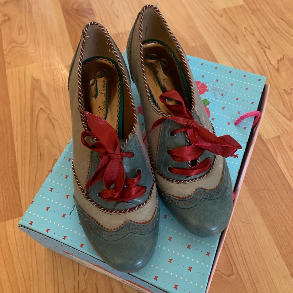 Poetic License Grey and Red Heels